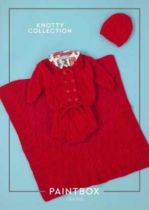 Knotty Set - Free Knitting Pattern for Babies in Paintbox Yarns Baby DK - Downloadable PDF