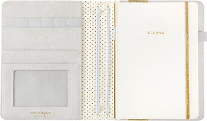 Webster's Pages Color Crush A5 Travel Notebook W/Journal - Gold Stripe
