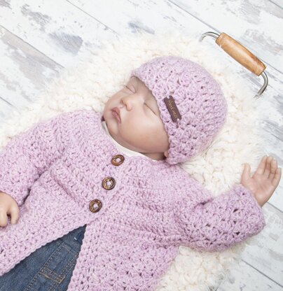 Round neck newborn cardigan 001