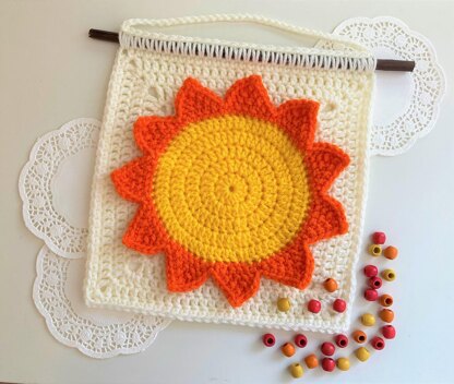 Sun wall hanging by HueLaVive