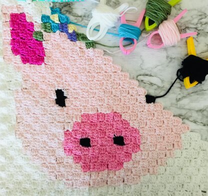 Crochet pig blanket online pattern