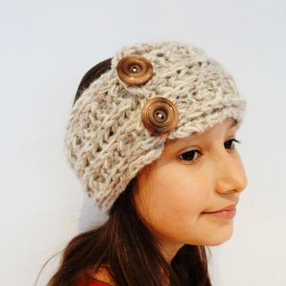 Chunky Buttoned Headband