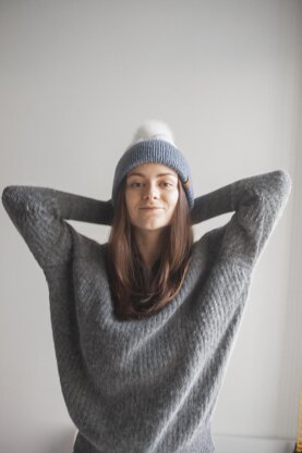 Double Brim Beanie - Knit hat for women + VIDEO