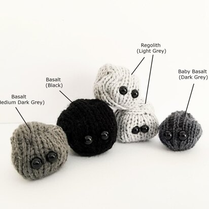 Amigurumi Moon Rock Samples