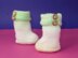 Easy Baby Double Cuff Marble Booties