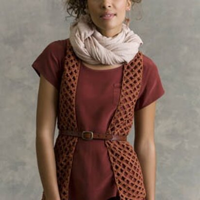 Garden Trellis Crochet Vest in Tahki Yarns Cotton Classic Lite