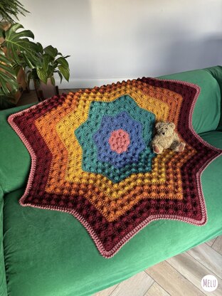 Nebula Bobble Star Dark Rainbow Blanket