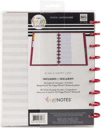 Happy Planner Medium Notebook W/60 Sheets - Recipe Foodie
