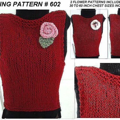 602 UNISEX Sleeveless Sweater Vest or Top