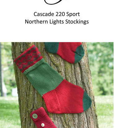 Northern Lights Stocking in Cascade 220 Sport - DK221 - Free PDF