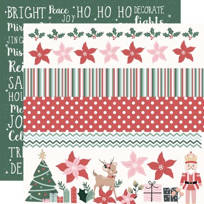 Kaisercraft Peppermint Kisses Double-Sided Cardstock 12"X12" 10/Pkg - Ho Ho Ho