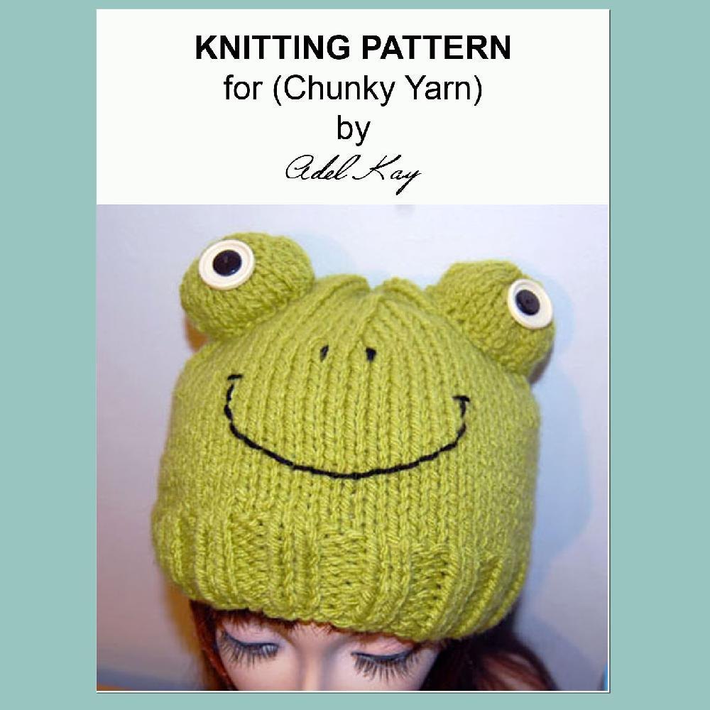 Fraser Frog Beanie Cap Ski Children Ladies Hat Knitting Pattern by Adel Kay Knitting pattern by Adel Kay Knit Designer LoveCrafts