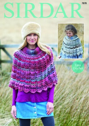 Ponchos in Sirdar Aura - 7878 - Downloadable PDF