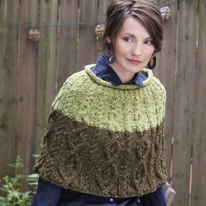 Tahki Yarns Cruiser Cabled Colorblock Capelet PDF