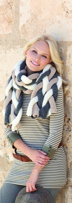 Scarf & Snood in Hayfield Chunky with Wool - 7302 - Downloadable PDF