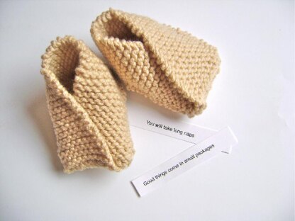 Fortune Cookie Baby Booties