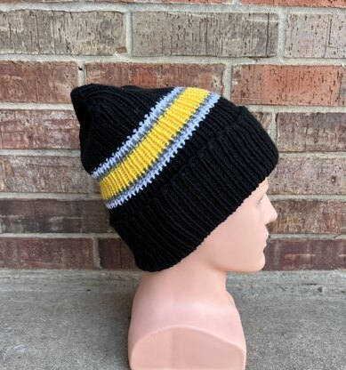 Alpine Cuffed Beanie -- a loom knit pattern