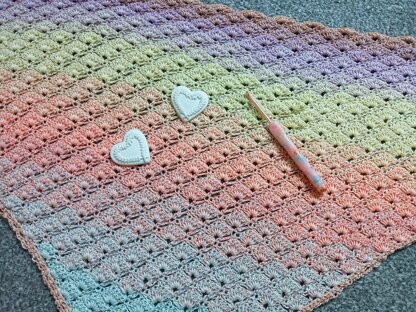 Crochet Summer Sunset Shawlette Pattern