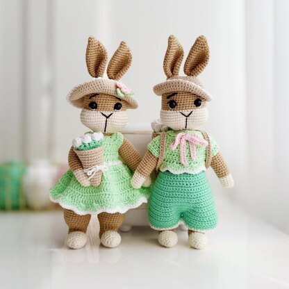Amigurumi bunny, crochet rabbit, Spring bunnies