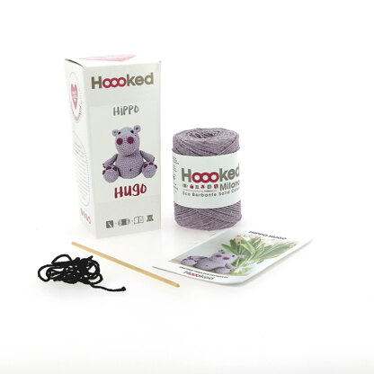 Hoooked  Eco Barbante - Hippo Hugo - Orchid - 18x19cm (Purple)