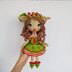 Crochet doll clothes pattern, crochet Elf outfit for Astrid, Christmas doll outfit pattern (English, Deutsch, Français)