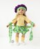 Outfit Purple and yellow for 18 inch dolls knitting flat