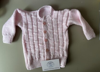 Wendy Baby Cardigan Knitting Pattern 3-24 months Approx