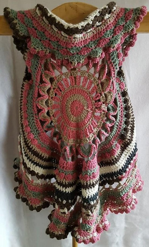 Fun Girl Circle Vest Crochet pattern by Mary Boardman LoveCrafts