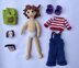 Mini knitted doll with accessories