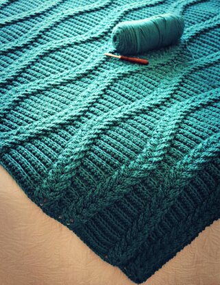 Diamond Dutch Braid Afghan