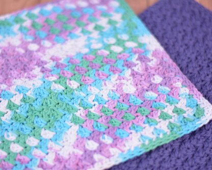 Cotton Grit Stitch Washcloth