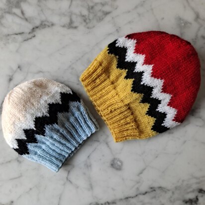 Zig Zag Baby Beanies