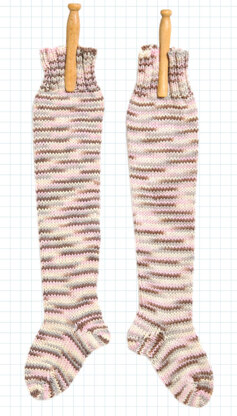 Tootsie Socks in Spud & Chloe Stripey Fine - 201622 - Downloadable PDF