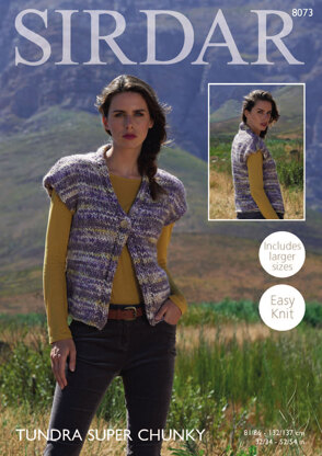 Woman’s Waistcoat in Sirdar Tundra Super Chunky - 8073 - Downloadable PDF