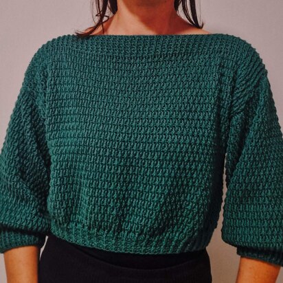 Cropped Alpine Stitch Sweater