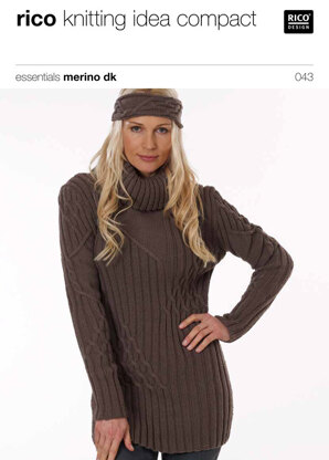 Sweater with Cable Pattern in Rico Essentials Merino DK - 043