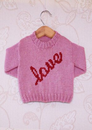 Intarsia - Love Chart - Childrens Sweater