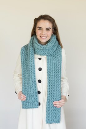 Himalayan Mist Chunky Ribbed Scarf