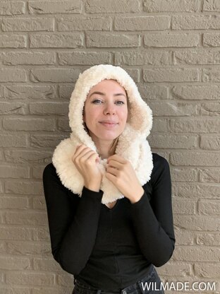 Faux Fur Hooded Infinity Scarf