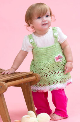 Peapod Baby Sundress in Red Heart Baby TLC Solids - LW3320 - Downloadable PDF