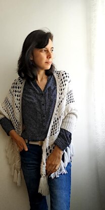 Mexicana Shawl With Sleeves