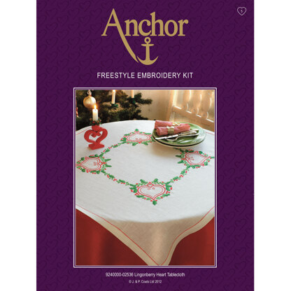 Anchor Lingonberry Tablecloth Freestyle Embroidery Kit - 90cm x 90cm