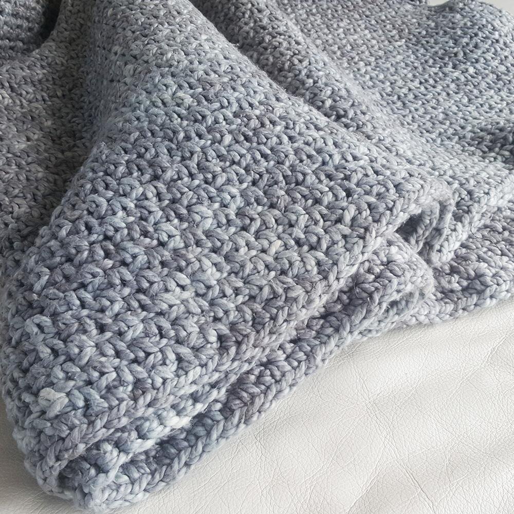 Bernat Massive Moss Stitch Crochet Blanket Pattern