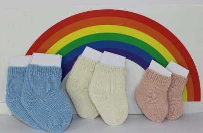 Preemie Baby Simple Socks (Circular)