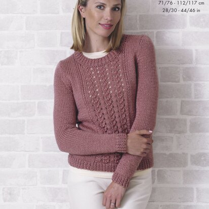 Cardigan & Sweater in King Cole Big Value Chunky - 4704 - Downloadable PDF