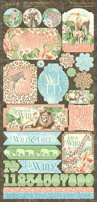 Graphic 45 Wild & Free Wild & Free Cardstock Stickers 12"x12"