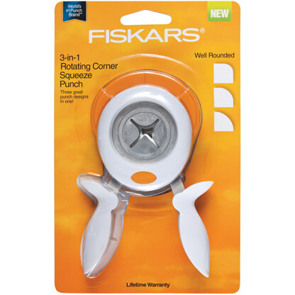 Fiskars 3-In-1 Corner Squeeze Punch - Well Rounded
