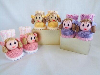 Doll Head Baby Booties