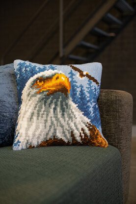 Vervaco Eagle Cushion Cross Stitch Kit - 40cm x 40cm