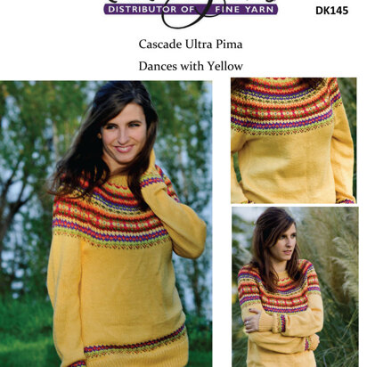 Dances with Yellow in Cascade Ultra Pima - DK145